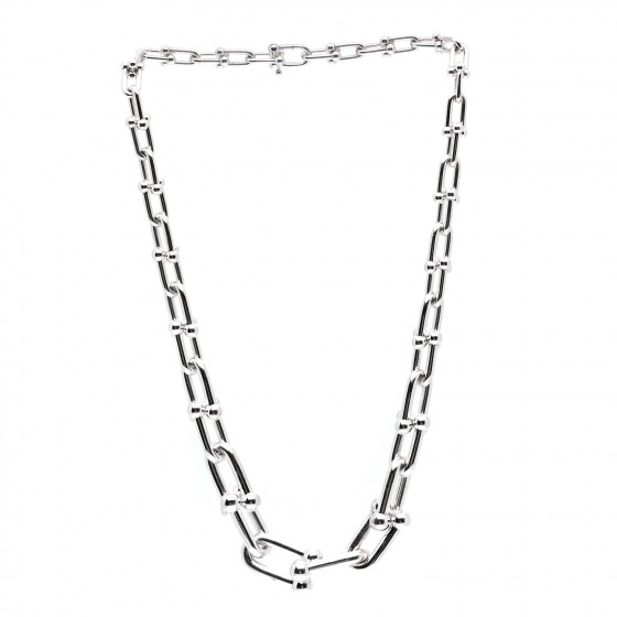TIFFANY Sterling Silver HardWear Graduated Link Necklace