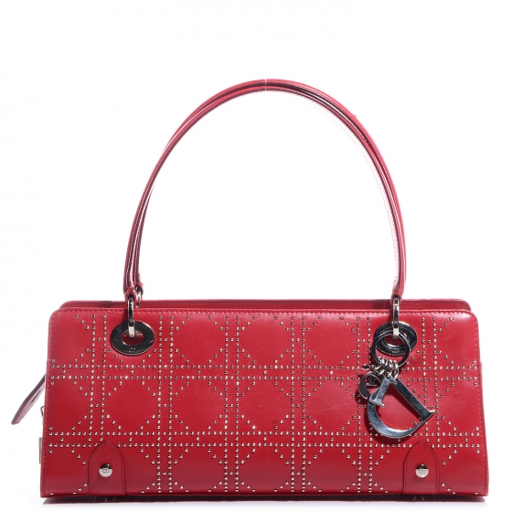Dior かんざし DIOR レッド レディ ディオール バッグ ラージ チェリーレッド 赤