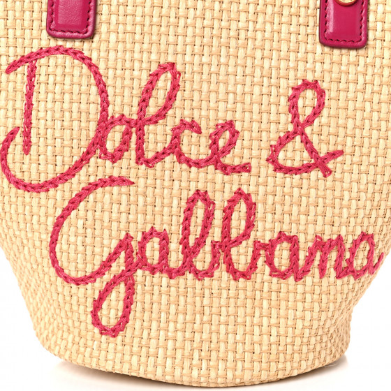 【関税＆送料込み】Dolce & Gabbana 'Raffia' Red Corn Blend Dolce & Gabbana 'rafia' Red Corn Blend Shopping Bag