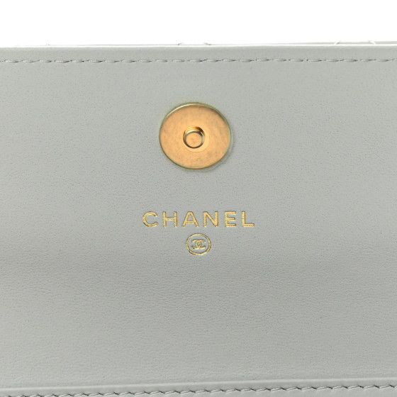 CHANEL Lambskin Pearl Crush Quilted Flap Phone Holder With