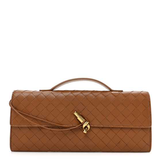 Bottega Veneta アンディアーモ Andiamo intrecciato クラッチ Andiamo Intrecciato leather clutch in black - Bottega Veneta