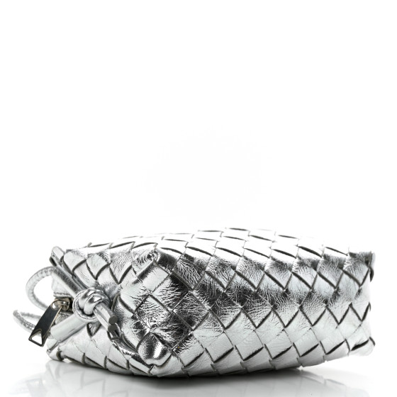 BOTTEGA VENETA Metallic Nappa Intrecciato Mini Looping