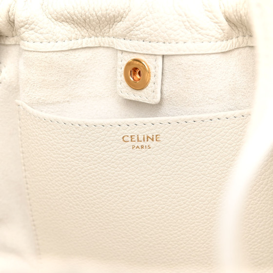 ☆セリーヌ☆直営店買付☆TRIOMPHE DRAWSTRING BAG Ssize Celine Cabas Drawstring Triomphe Bag | Bragmybag