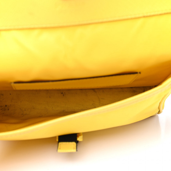 PRADA Re-Nylon Saffiano Smartphone Case Crossbody Giallo