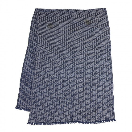 VMPD7-14-1 Christian Dior ネイビー シルク スカーフ CHRISTIAN DIOR Silk Monogram Scarf Blue 829215 | FASHIONPHILE