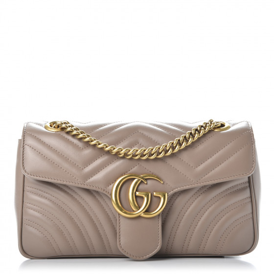 GUCCI  GG MARMONT  ショルダーバッグ PORCELAIN ROSE GUCCI Calfskin Matelasse Small GG Marmont Shoulder Bag
