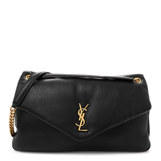 ショルダーバッグ・ポシェット Saint Laurent Black Leather Big Calypso Shoulder Bag Black Calypso padded leather shoulder bag | SAINT LAURENT