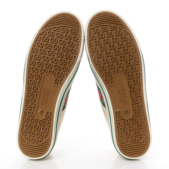 竹77 GUCCI Old Tennis Tweed Web Mens 1977 Tennis Sneakers 10