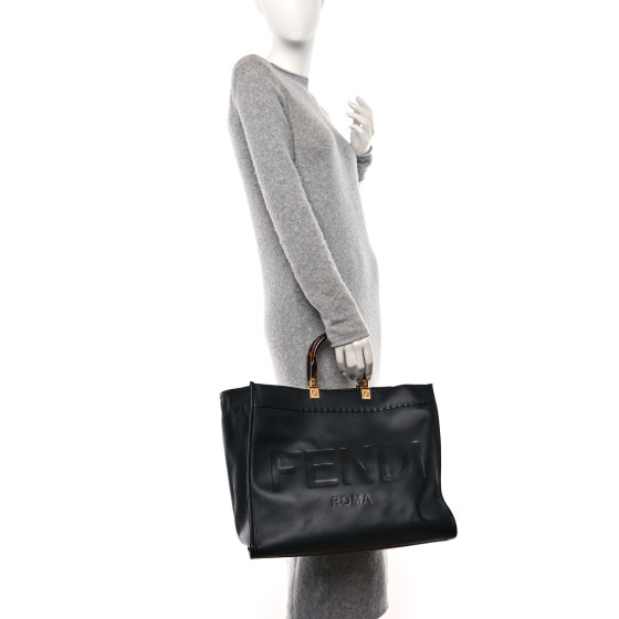 FENDI Vitello King Plexiglass Large Fendi Sunshine Shopper