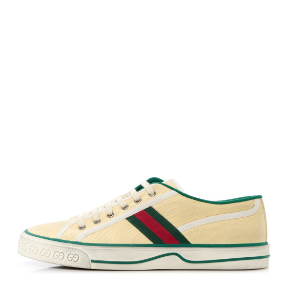 竹77 GUCCI Old Tennis Tweed Web Mens 1977 Tennis Sneakers 10