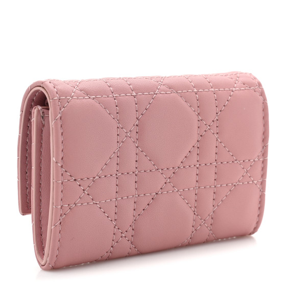【DIOR】セール！MY DIOR GLYCINE WALLET パッションピンク CHRISTIAN DIOR Lambskin Cannage Miss Dior Glycine Wallet