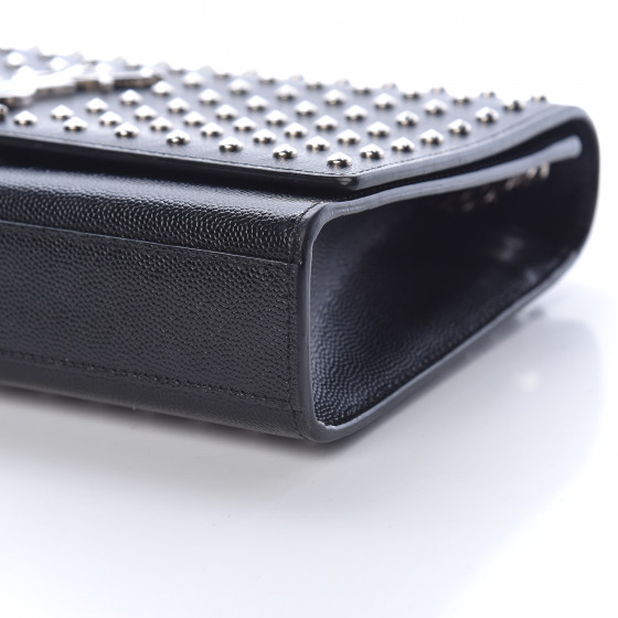 サンローラン SAINT LAURENT Grain De Poudre Studded Medium Monogram Kate