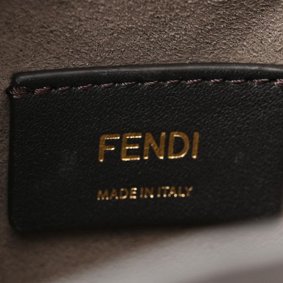 【関税＆送料込み】Fendi Mon Tresor Jacquard Ff Velvet Mini FENDI MON TRESOR Mini Bucket Bag Black Leather with FF