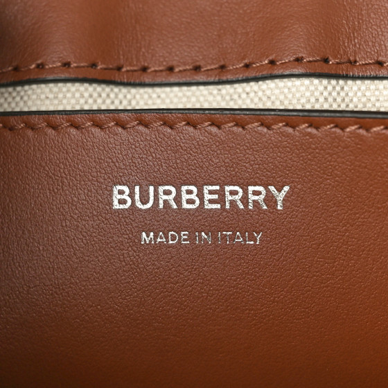 BURBERRY Canvas Horseferry Print Note Crossbody Bag Black