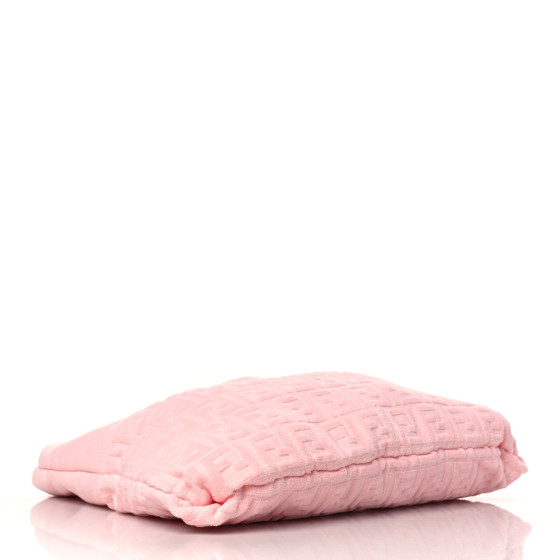 FENDI Terrycloth FF Embossed Beach Towel Tote Bag Pink