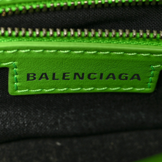 BALENCIAGA Smooth Calfskin Small Lindsay Shoulder Bag Acid