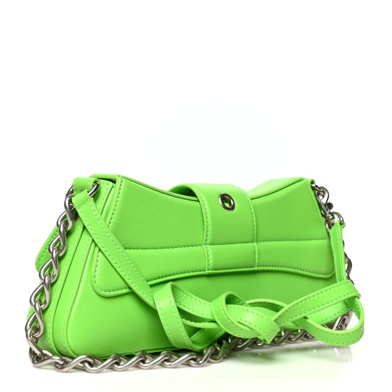 ショルダーバッグ・ポシェット BALENCIAGA Shoulder Bags Women Leather Green/Acid Green BALENCIAGA Smooth Calfskin Small Lindsay Shoulder Bag Acid
