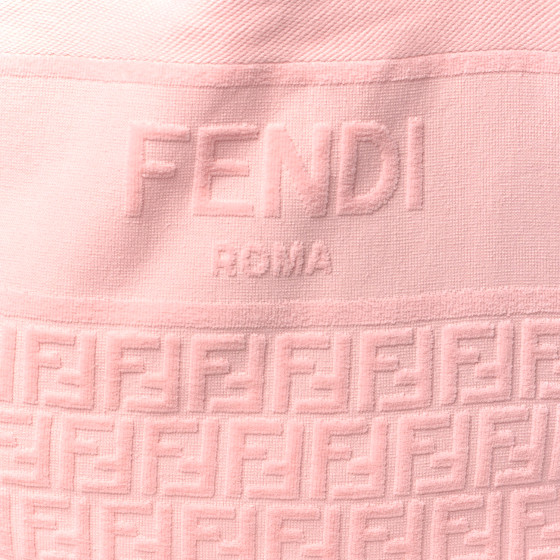 FENDI Terrycloth FF Embossed Beach Towel Tote Bag Pink