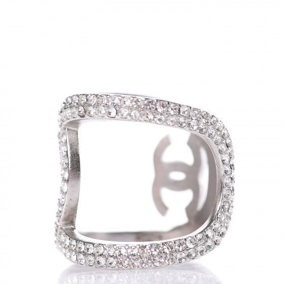 大人可愛い名品☆【CHANEL】CCリング CHANEL Coco Mark CC Logo Ring with Cubic and Pearl Silver