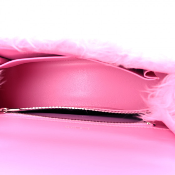 BALENCIAGA Faux Fur Medium Fluffy Hourglass Top Handle Bag