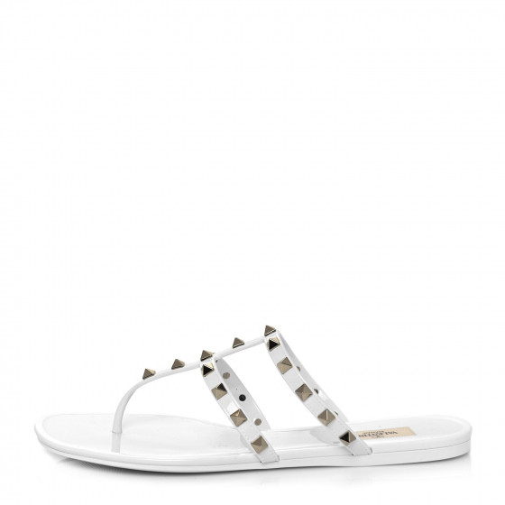 VALENTINO GARAVANI PVC Jelly Rockstud Caged Flat Thong