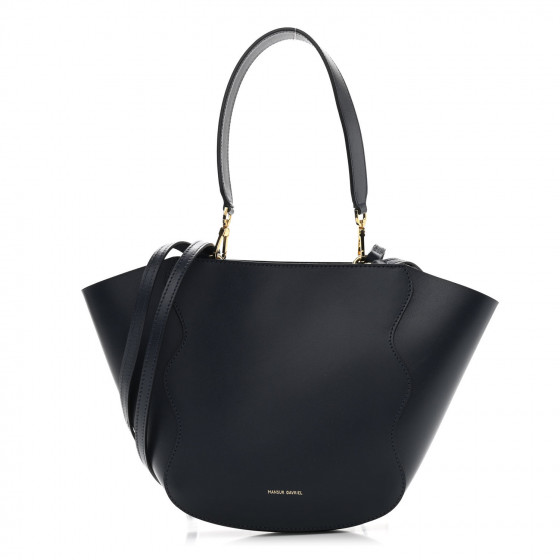 MANSUR GAVRIEL Calfskin Mini Ocean Tote Blue 1009038