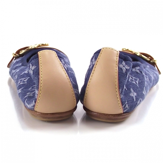 LOUIS VUITTON Denim Ballet Flats Slippers Blue 36 cd23328