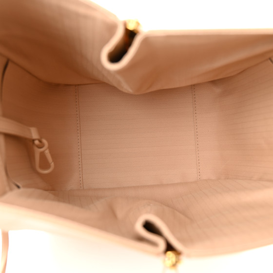 LOEWE Satin Calfskin Compact Hammock Shoulder Bag Nude