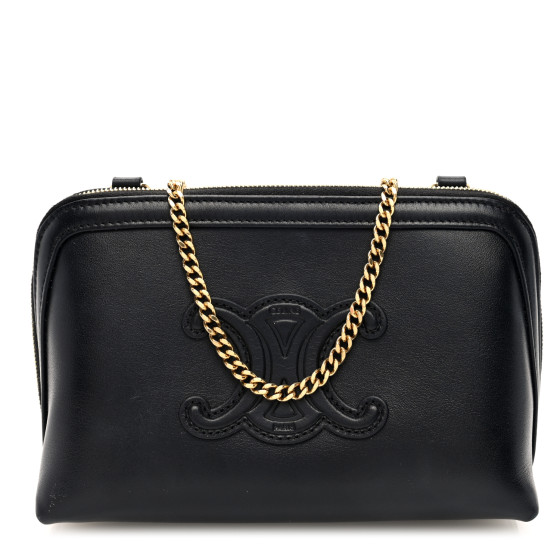 【CELINE】CLUTCH ON CHAIN CUIR TRIOMPHE CLUTCH ON CHAIN CUIR TRIOMPHE IN SMOOTH CALFSKIN - TAN | CELINE