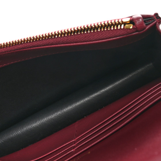 SAINT LAURENT Calfskin Matelasse Chevron Monogram Envelope