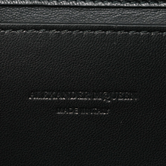 ALEXANDER MCQUEEN Calfskin Insignia Pouch Black 1643629