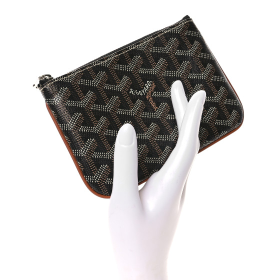 GOYARD Goyardine Mini Senat Pochette Black Gold 1646534