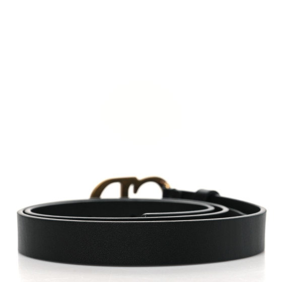 CHRISTIAN DIOR Calfskin Saddle Belt 70 28 Black 1646916