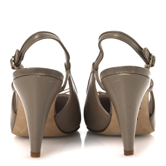 CHANEL ベージュ レザー CHANEL Lambskin Quilted CC Turnlock Mules 41 Light Beige
