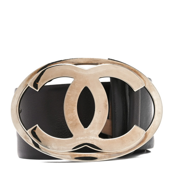 CHANEL Calfskin CC Belt 80 32 Black 1702657 | FASHIONPHILE