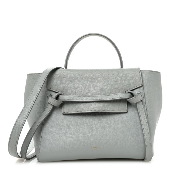 CELINE Grained Calfskin Mini Belt Bag Cloud