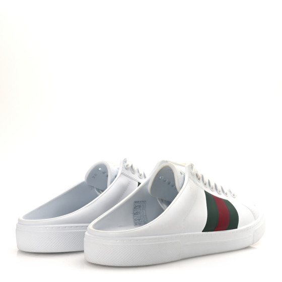 メル16903ページ GUCCI Rubber Ace Web Sneaker Slides 36 Great White 1700002