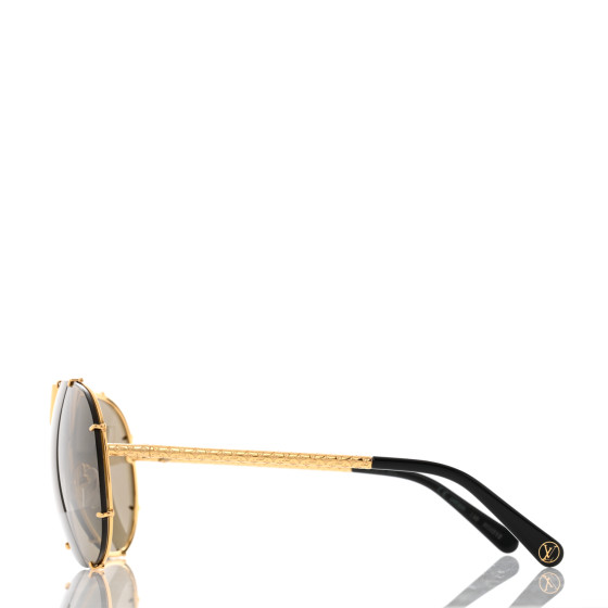 LOUIS VUITTON LV Drive Sunglasses Z0897E Gold 1227835