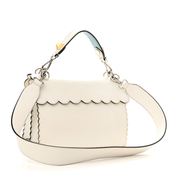FENDI Vitello Liberty Scalloped Studded Flowers and Bows Kan