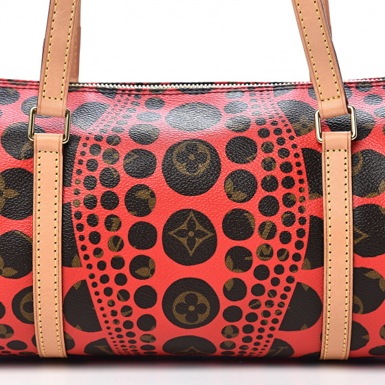LOUIS VUITTON Monogram Kusama Pumpkin Dots Papillon 30 Red