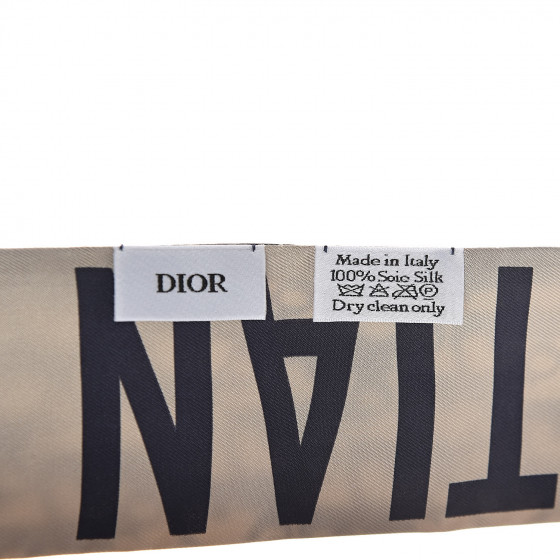 CHRISTIAN DIOR Silk Oblique Mitzah Scarf Blue 528190