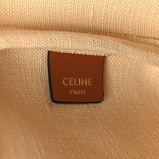 CELINE Textile Striped Logo Thais Pouch Sienna 1463493