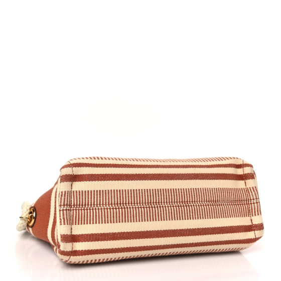 CELINE Textile Striped Logo Thais Pouch Sienna 1463493