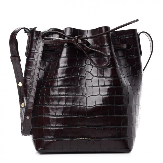mansur gavriel croc embossed bag