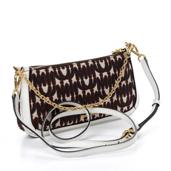 miu miu★SALE★MH1871☆バックのロゴがCUTE MIU MIU - ミュウミュウ ロゴ 斜め掛け ショルダーバッグ 5BH087