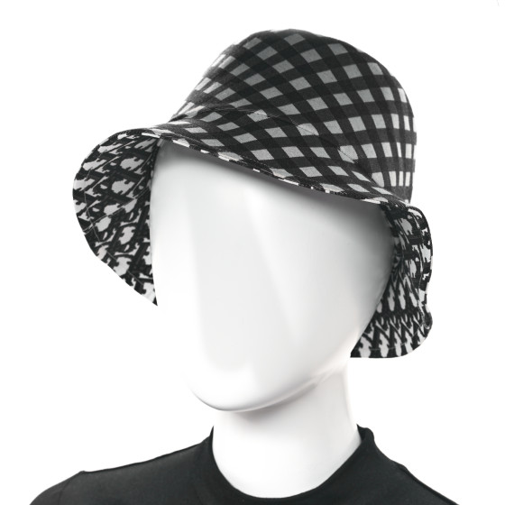 CHRISTIAN DIOR Gingham Reversible Teddy-D Brim Bucket Hat 57
