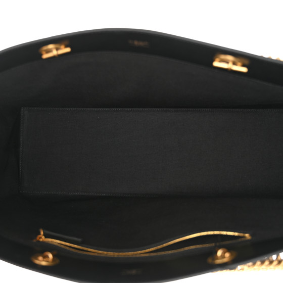 BALENCIAGA Soft Smooth Calfskin Large Duty Free Tote Black