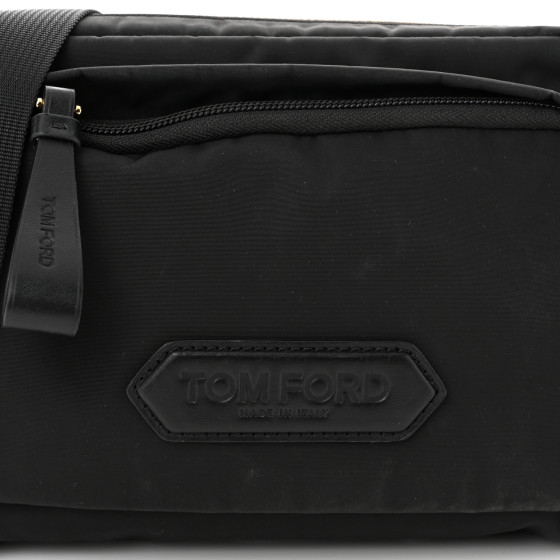 TOM FORD Nylon Logo Messenger Bag Black 1640507 | FASHIONPHILE