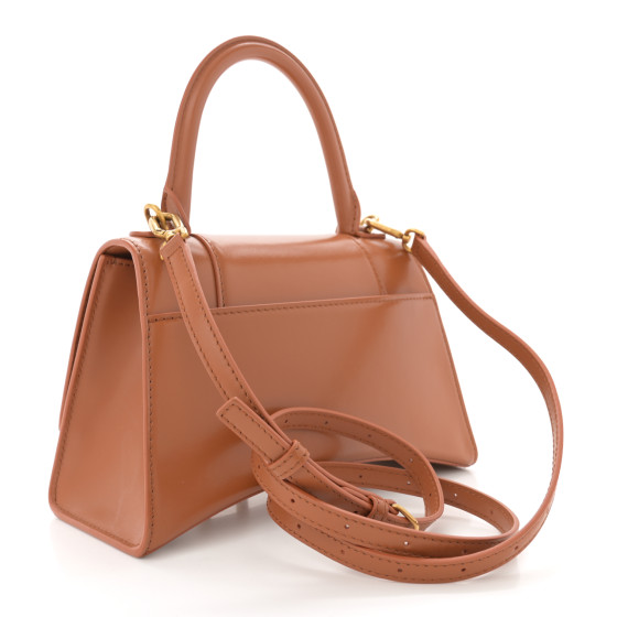 ショルダーバッグ・ポシェット BALENCIAGA HOURGLASS HANDBAG SMALL BEIGE SHINY BOX CALFSKIN Women's Hourglass Handbag Small in Beige | Balenciaga US