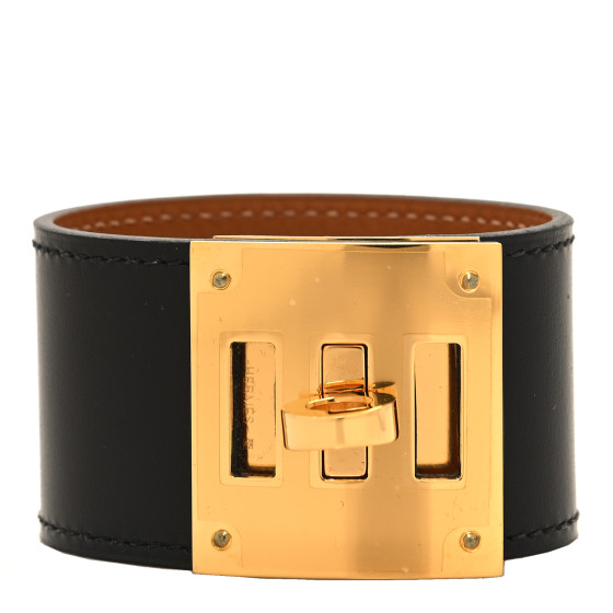 HERMES Box Kelly Dog Bracelet T2 Black 1637034 | FASHIONPHILE